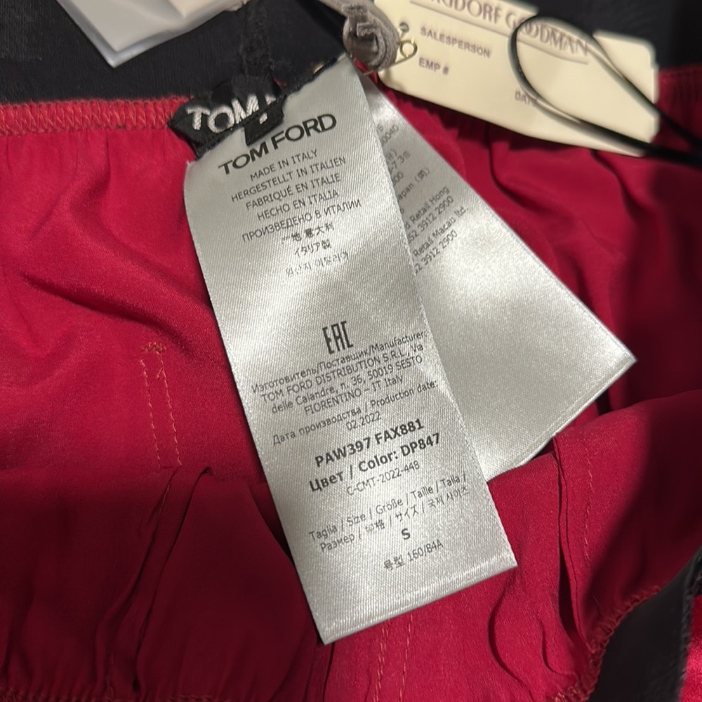 Tom Ford Stretch Silk Satin PJ Pants in Hot Pink, Size S - Picture 6 of 7